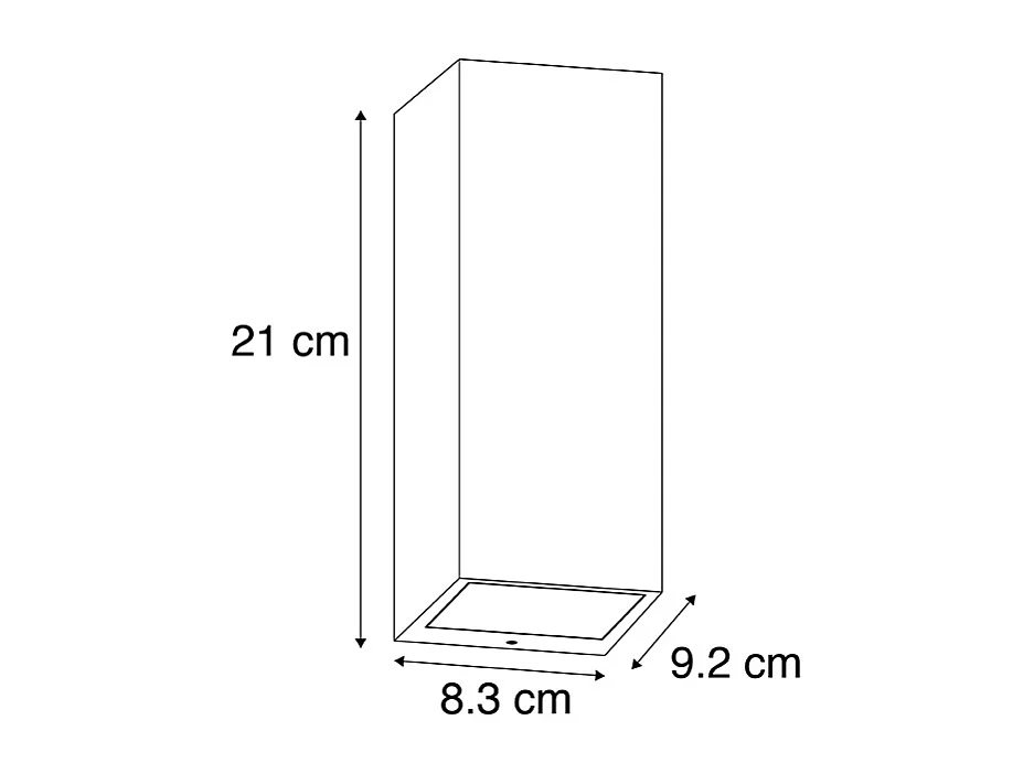 Applique murale moderne blanche 2 lumières GU10 AR70 IP54 - Baleno