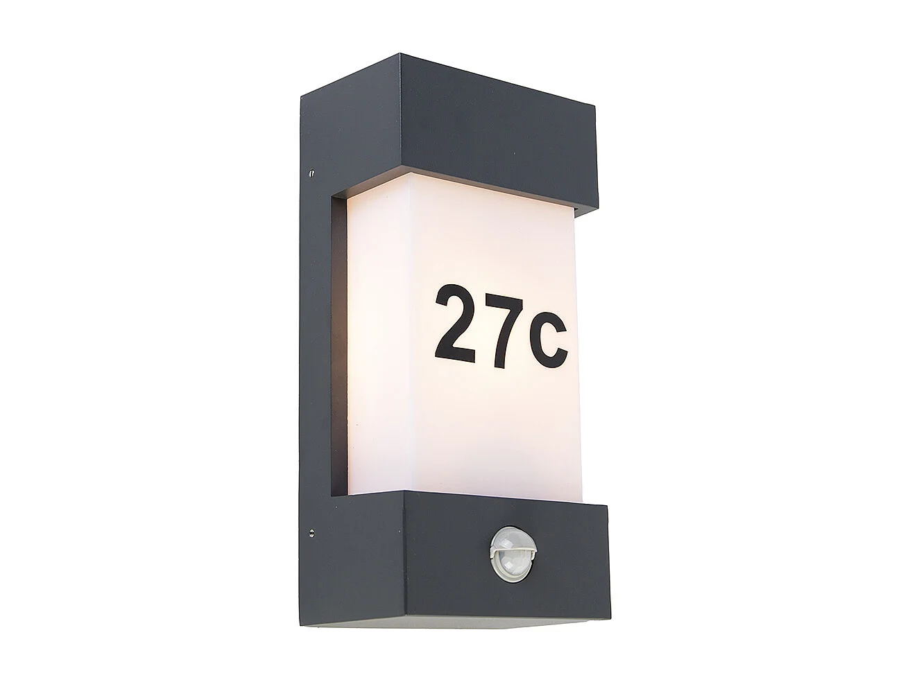 Applique d'extérieur gris foncé IP54 détecteur de mouvement - Tide