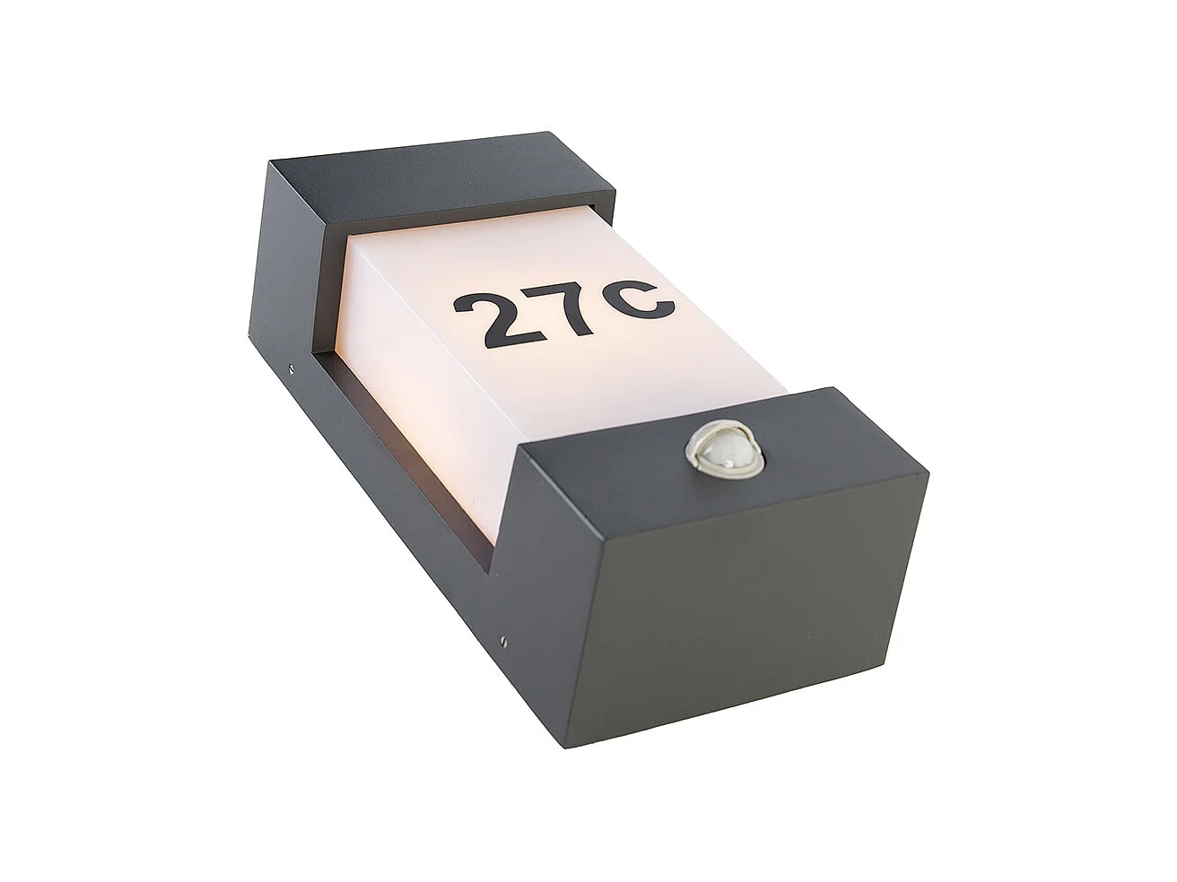 Applique murale d'extérieur gris foncé IP44 avec détecteur de mouvement - Tide