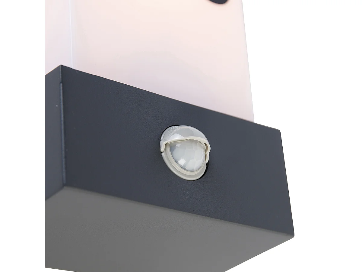 Applique murale d'extérieur gris foncé IP44 avec détecteur de mouvement - Tide