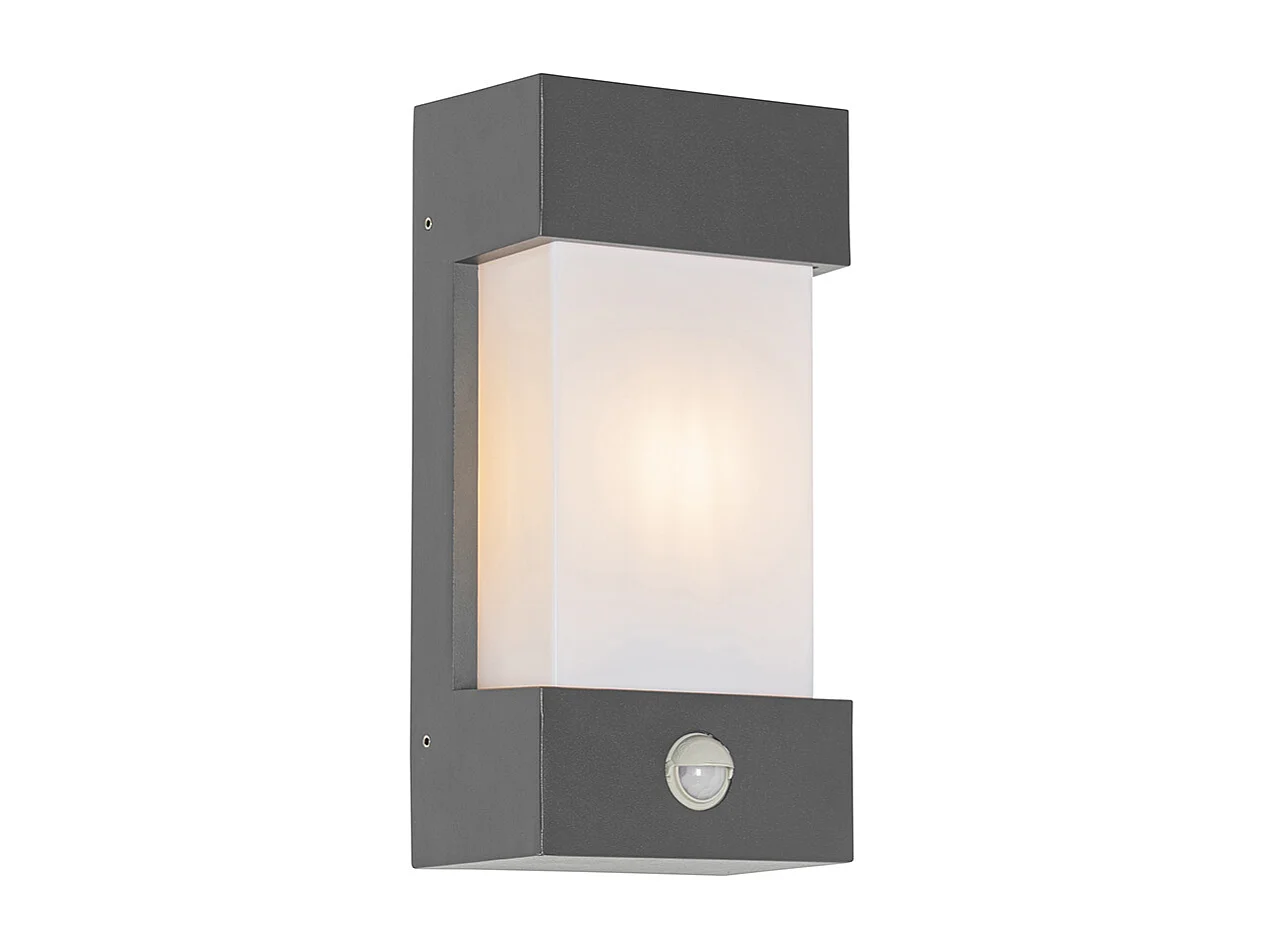 Applique murale d'extérieur gris foncé IP44 avec détecteur de mouvement - Tide