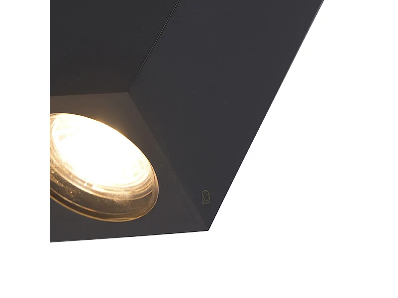 Applique murale intelligente grise en plastique avec 2 Wifi GU10 - Baleno