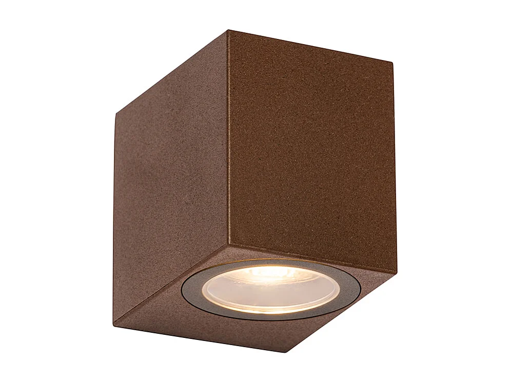 Applique d'extérieur moderne en plastique marron rouille - Baleno