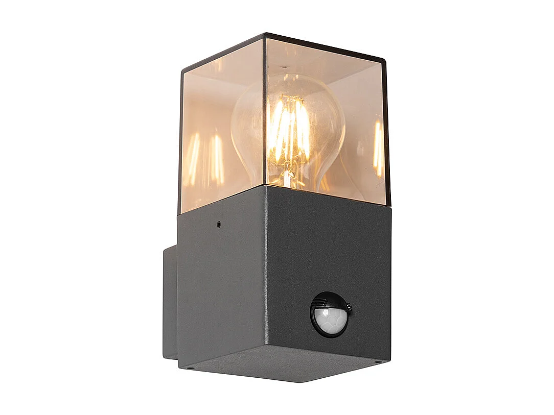 Applique murale d'extérieur gris foncé avec détecteur de mouvement IP44 - Danemark