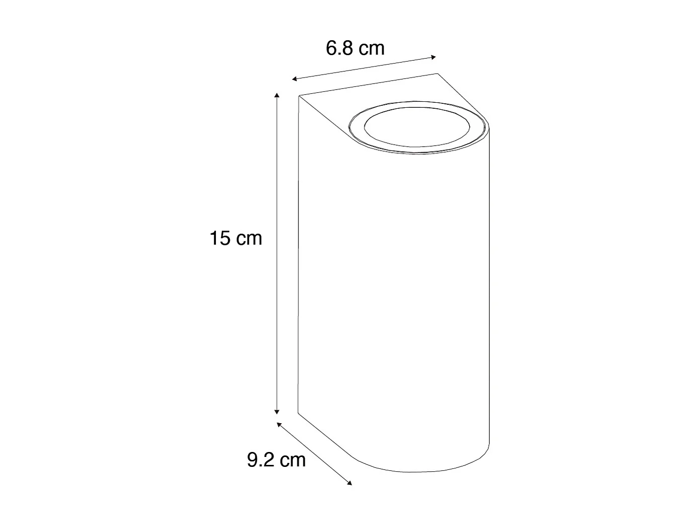 Applique d'extérieur moderne ovale en plastique blanc 2 lumières - Baleno