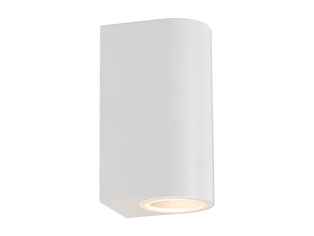 Applique murale extérieure moderne en plastique blanc ovale 2 lumières - Baleno
