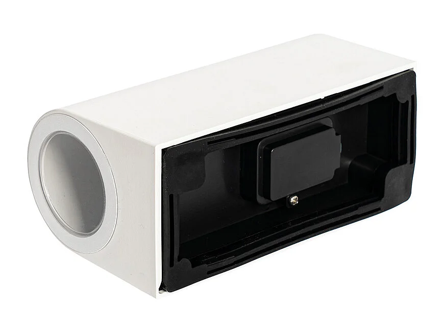Applique murale extérieure moderne en plastique blanc ovale 2 lumières - Baleno