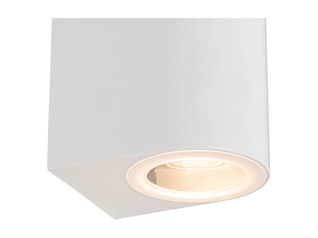 Applique murale extérieure moderne en plastique blanc ovale 2 lumières - Baleno