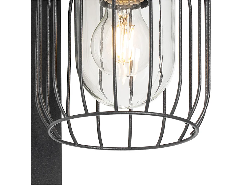 Applique d'extérieur moderne noire IP44 - Luc