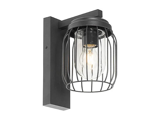 Applique d'extérieur moderne noire IP44 - Luc