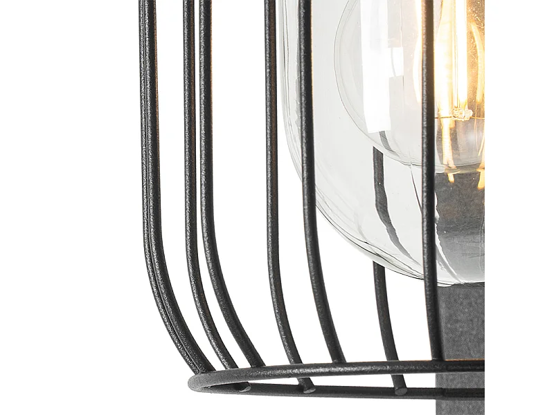 Applique d'extérieur moderne noire IP44 - Luc