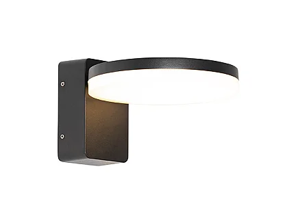 Applique d'extérieur moderne noire avec LED IP54 - Esmee