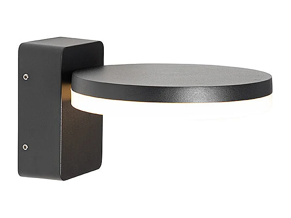 Applique murale d'extérieur moderne noire avec LED IP54 - Esmee