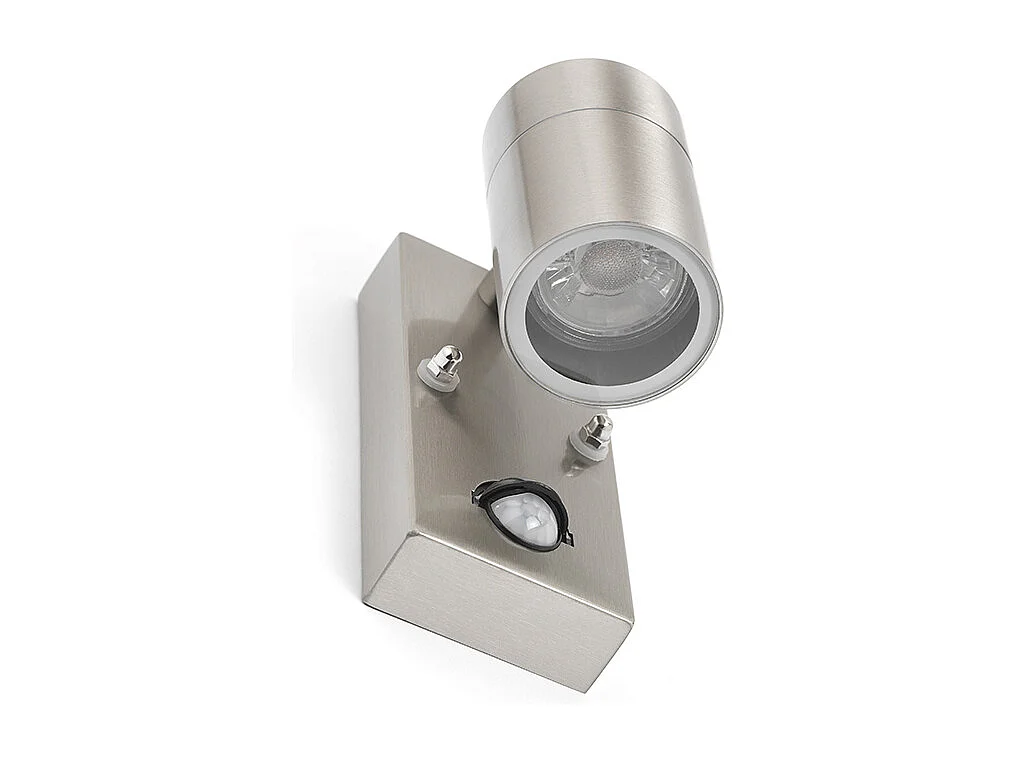 Applique murale d'extérieur acier IP44 avec détecteur de mouvement - Solo