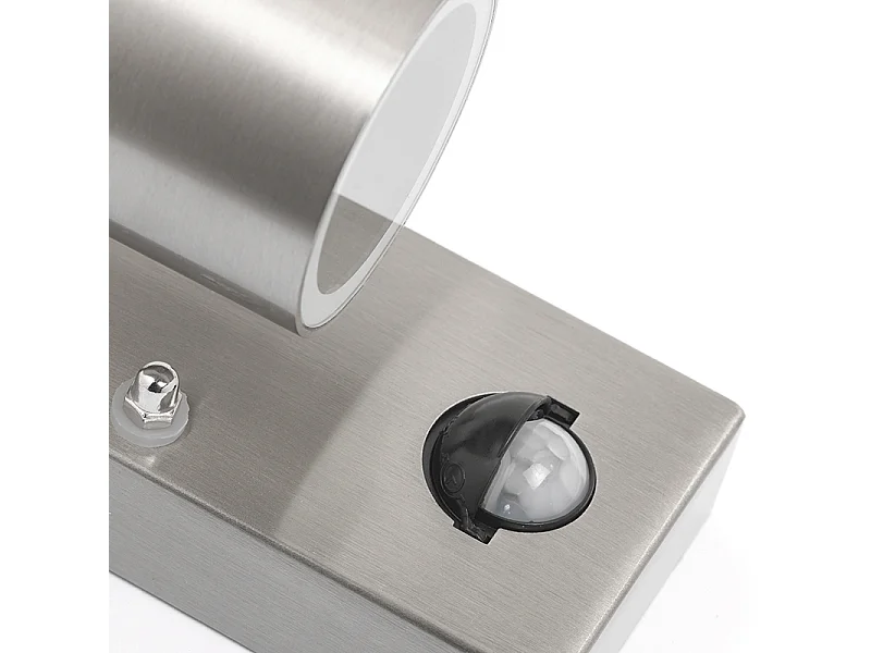 Applique murale extérieure en acier IP44 avec détecteur de mouvement - Solo