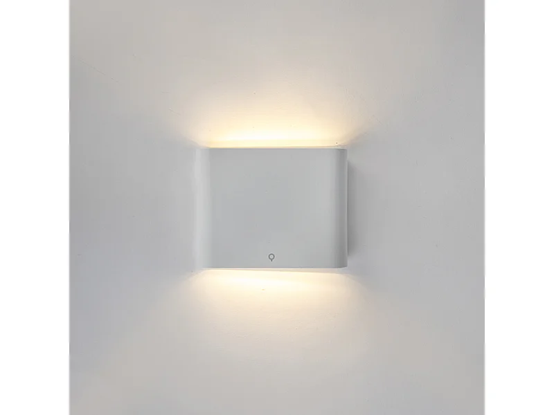 Applique murale d'extérieur moderne blanche 11,5 cm avec LED - Batt