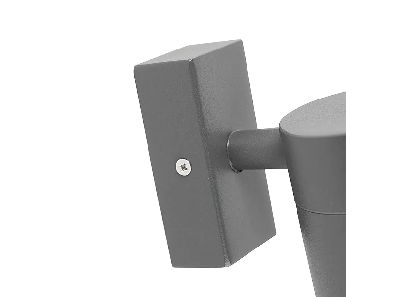 Applique Murale Extérieure Anthracite GU10 50mm IP44 - Solo