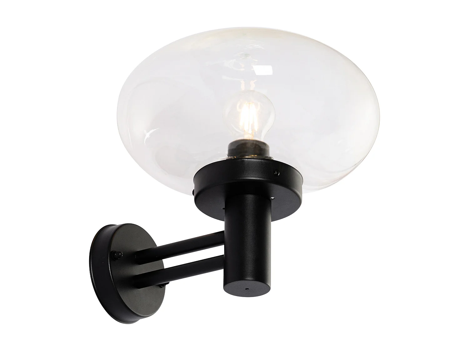 Applique murale extérieure moderne noire - Elly