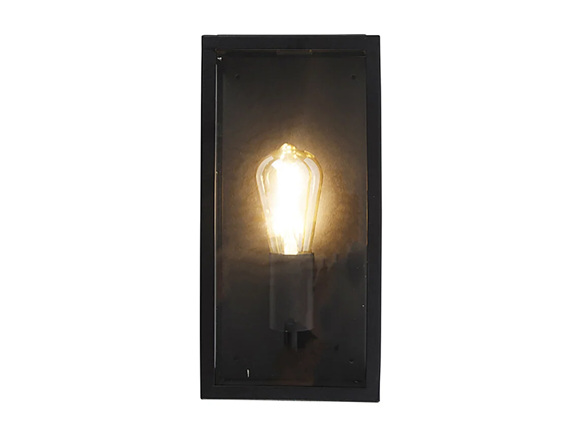 Ensemble de 2 appliques murales extérieures noires IP44 avec verre - Rotterdam