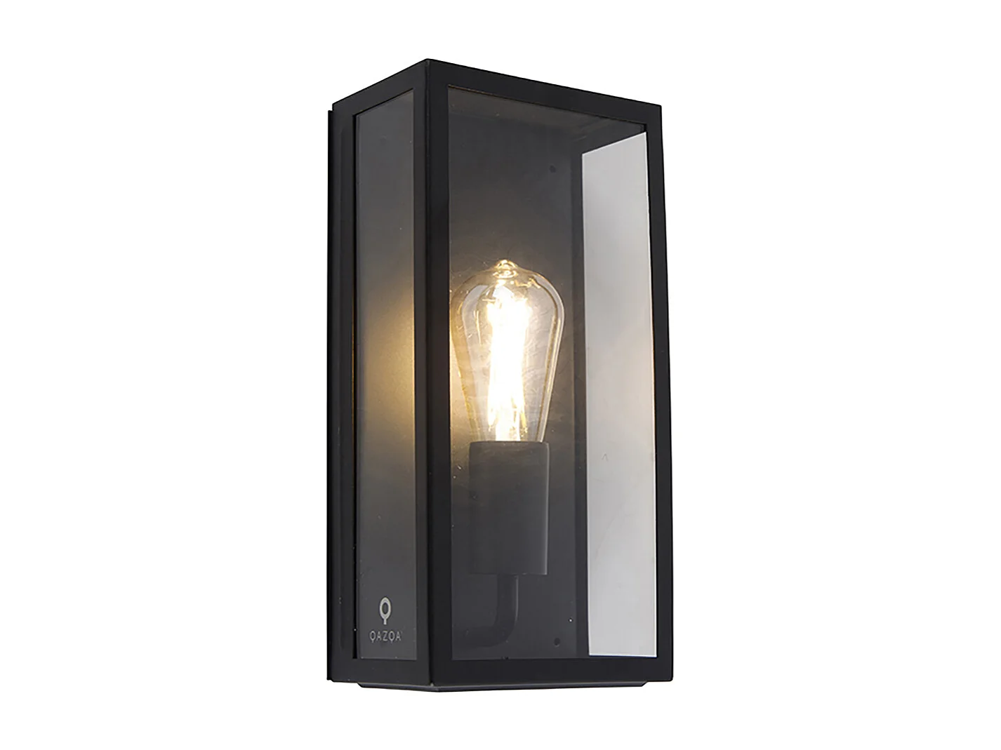 Ensemble de 2 appliques murales extérieures noires IP44 avec verre - Rotterdam