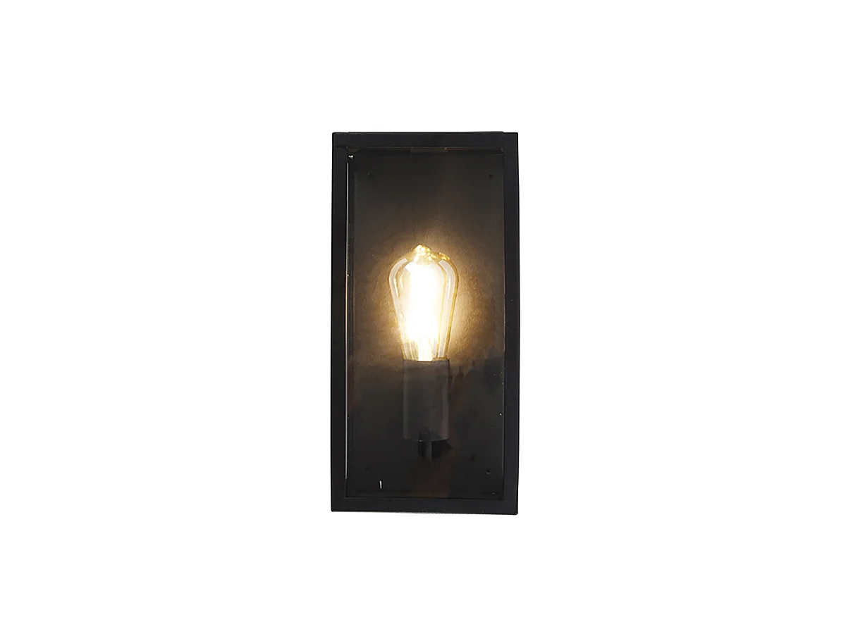 Ensemble de 2 appliques murales extérieures noires IP44 avec verre - Rotterdam