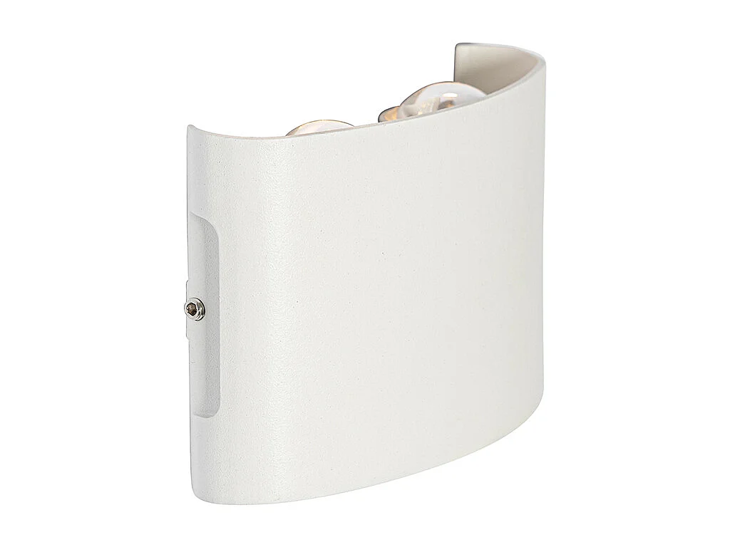 Applique murale d'extérieur blanche avec LED 4 lumières IP54 - Silly
