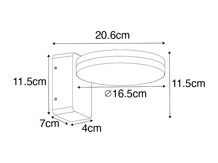 Applique murale d'extérieur moderne brun rouille avec LED IP54 - Esmee
