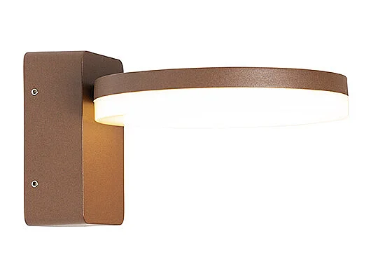 Applique murale d'extérieur moderne brun rouille avec LED IP54 - Esmee