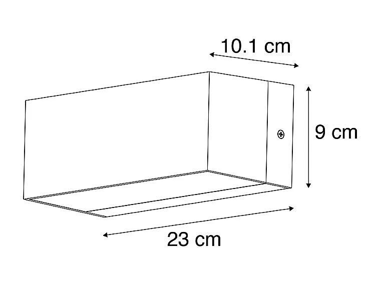 Applique murale moderne noire avec effet de lumière IP54 - Houks