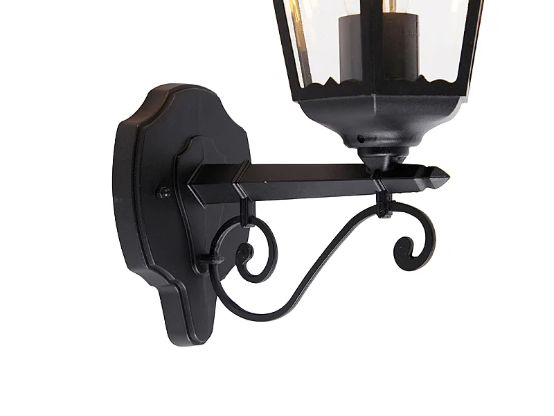 Applique d'extérieur classique noire IP44 - Havana Up