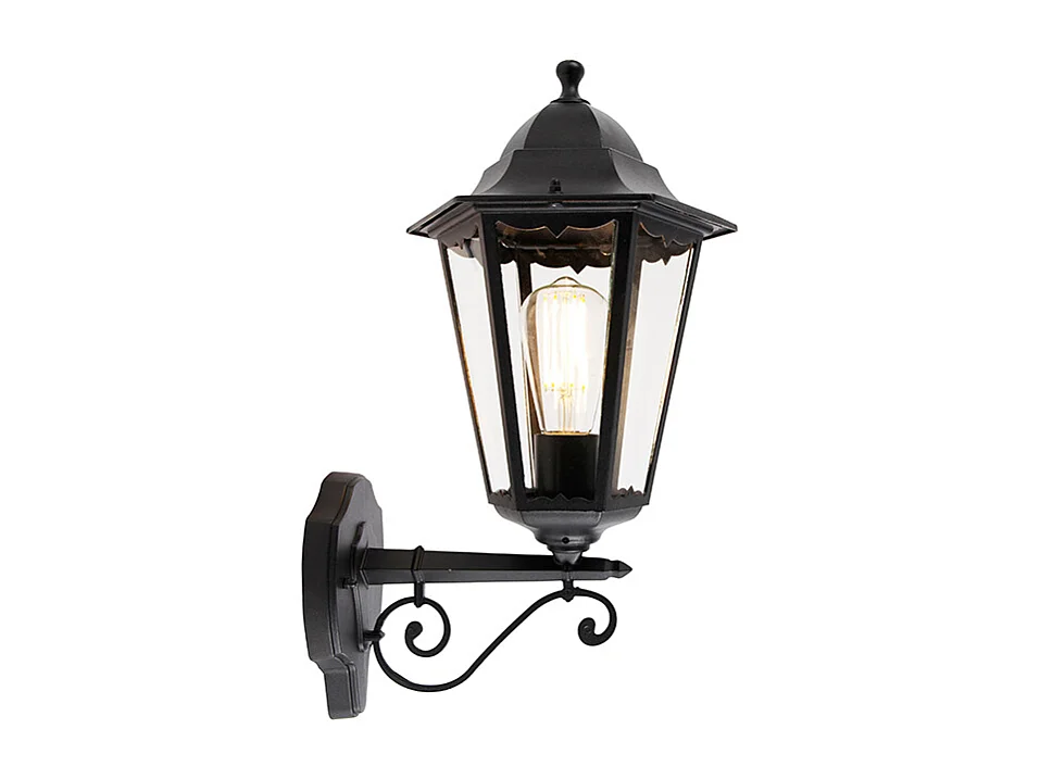 Applique murale d'extérieur classique noire IP44 - Havana Up