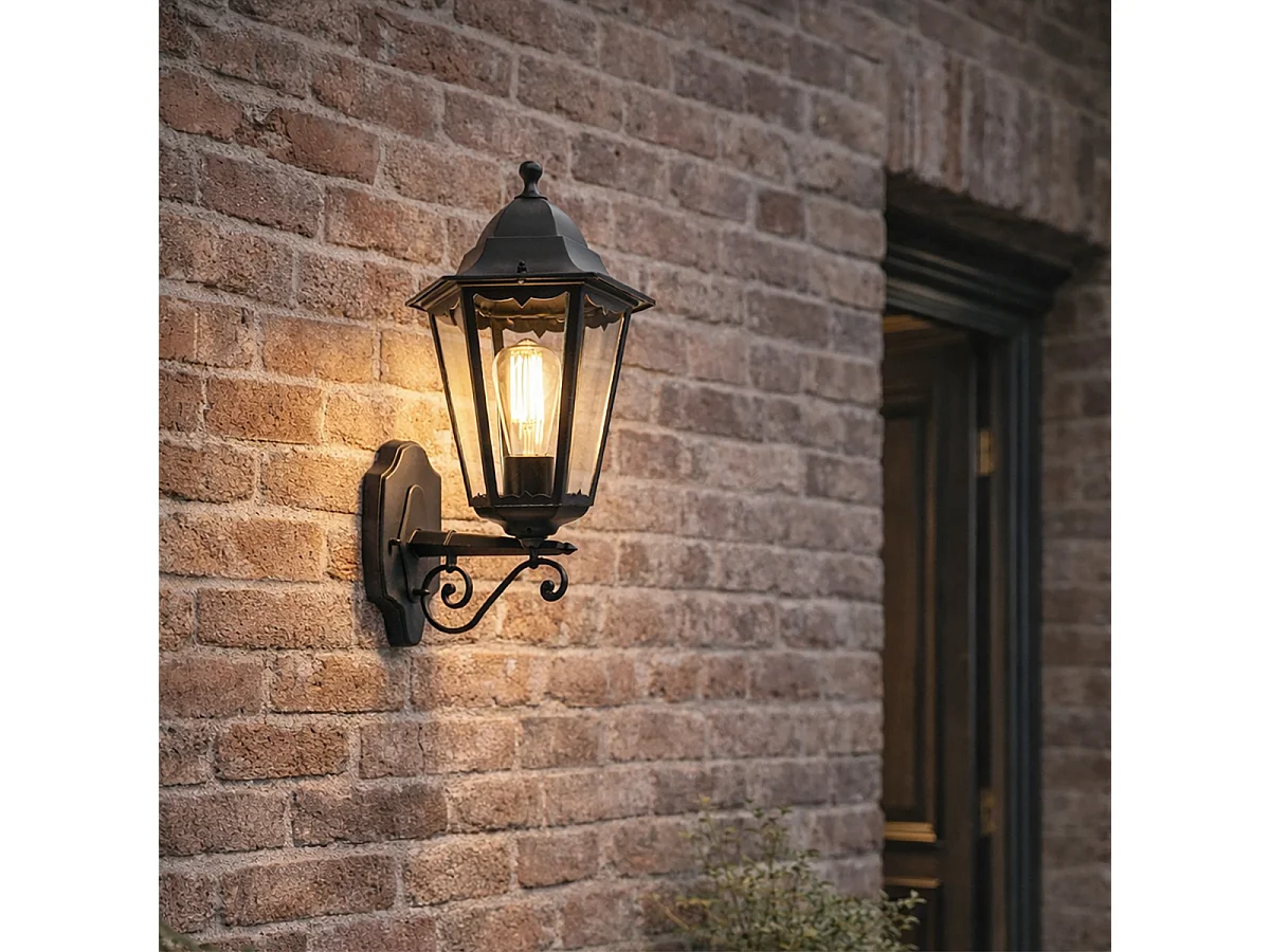Applique murale d'extérieur classique noire IP44 - Havana Up