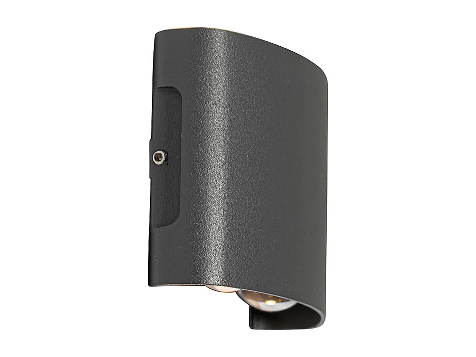 Applique d'extérieur gris foncé avec LED 4 lumières IP54 - Silly