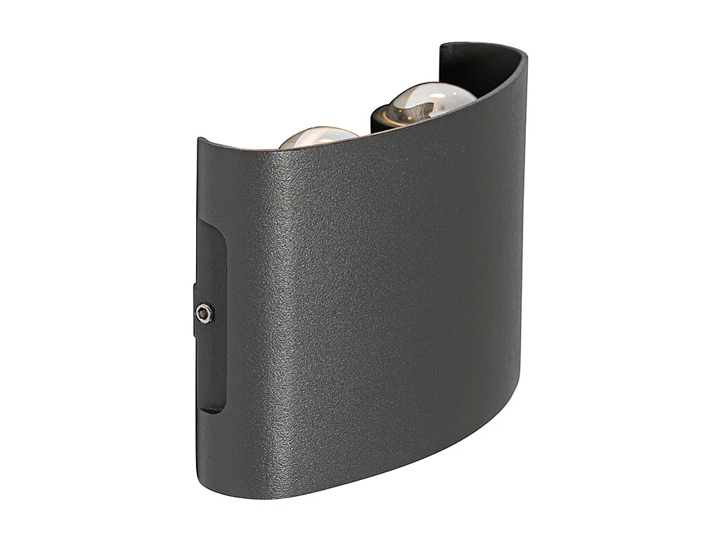 Applique d'extérieur gris foncé avec LED 4 lumières IP54 - Silly