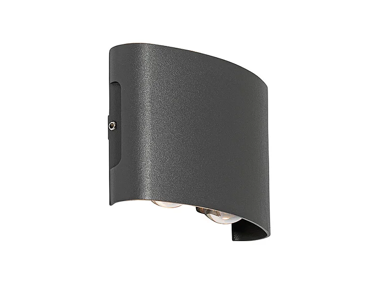 Applique d'extérieur gris foncé avec LED 4 lumières IP54 - Silly
