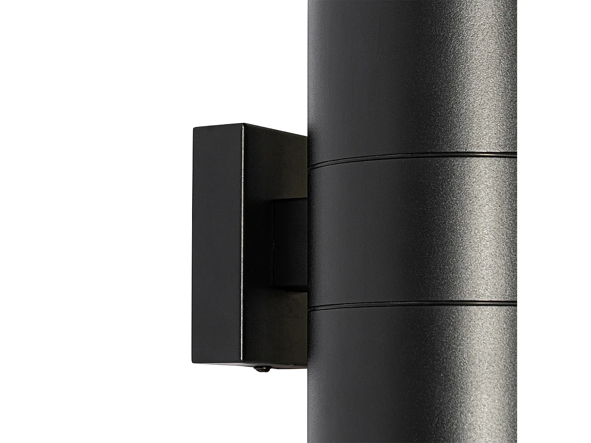 Applique murale extérieure moderne noire 2 lumières AR111 IP44 - Duo