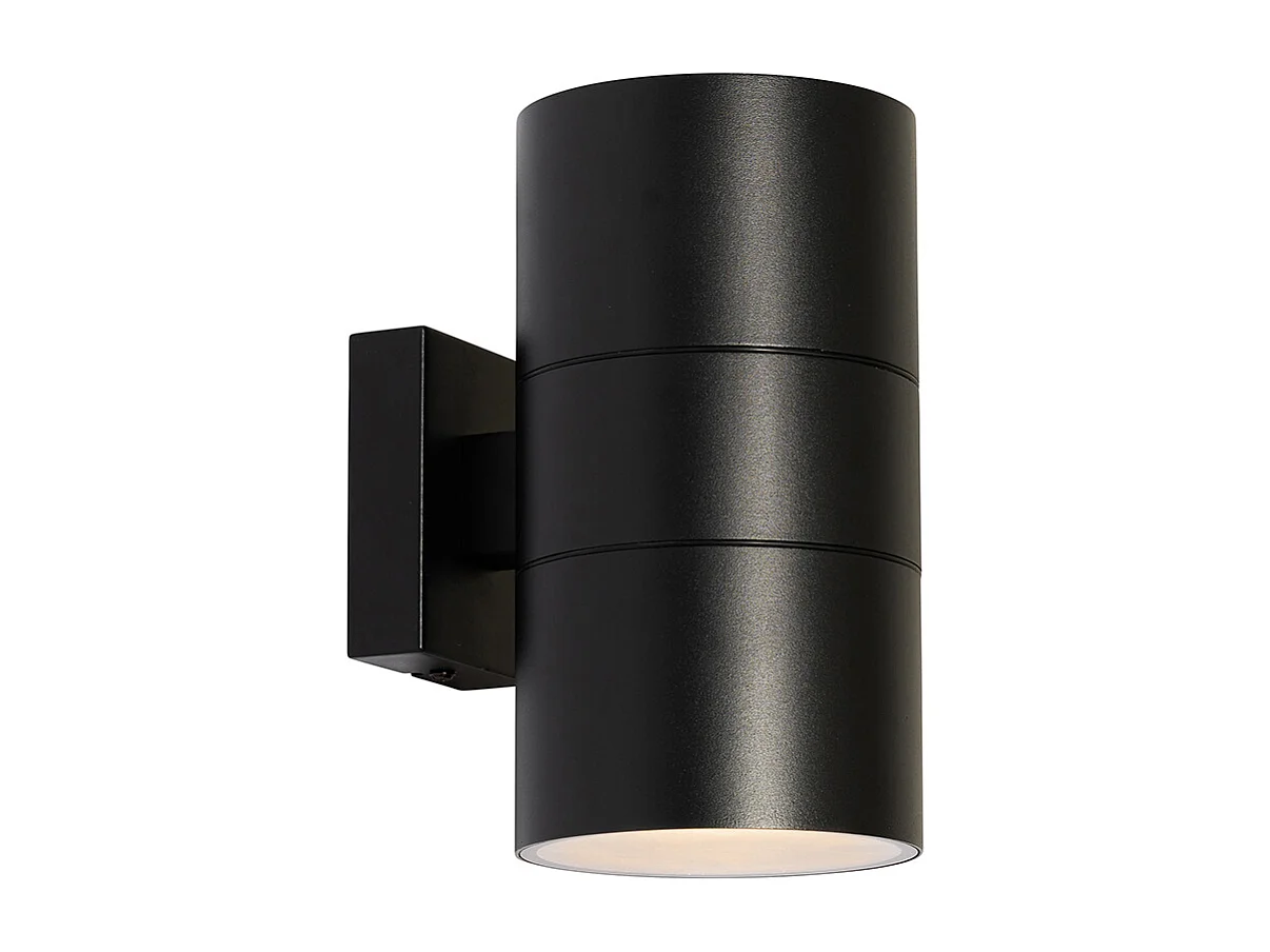 Applique murale extérieure moderne noire 2 lumières AR111 IP44 - Duo