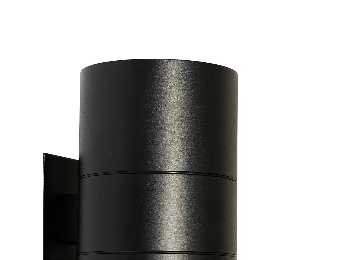 Applique murale extérieure moderne noire 2 lumières AR111 IP44 - Duo