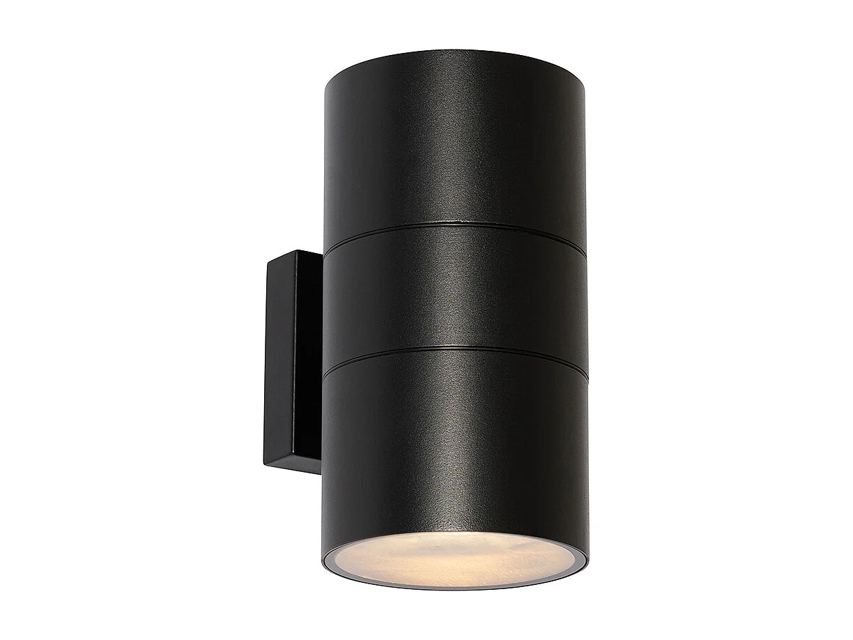 Applique murale extérieure moderne noire 2 lumières AR111 IP44 - Duo