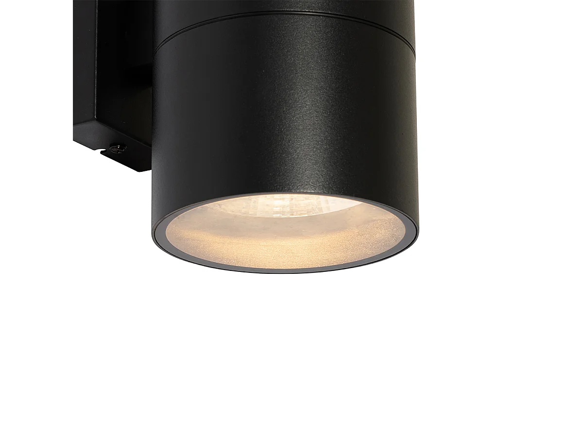 Applique murale extérieure moderne noire 2 lumières AR111 IP44 - Duo