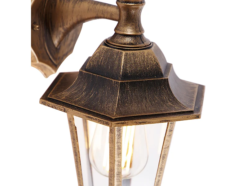 Applique d'extérieur antique dorée IP44 - NEW HAVEN