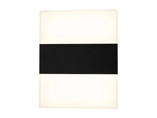 Applique murale extérieure moderne noire IP44 avec LED - Dualy