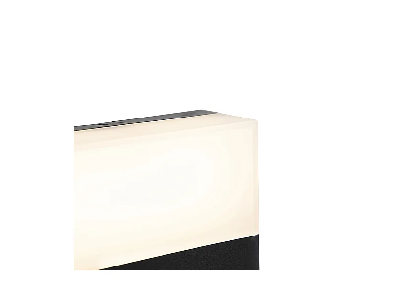 Applique d'extérieur moderne noire IP44 avec LED - Dualy
