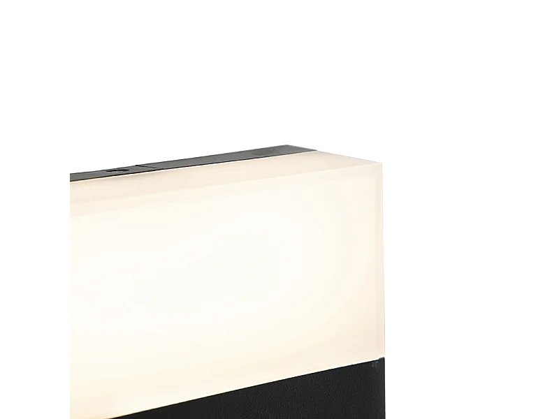 Applique murale extérieure moderne noire IP44 avec LED - Dualy