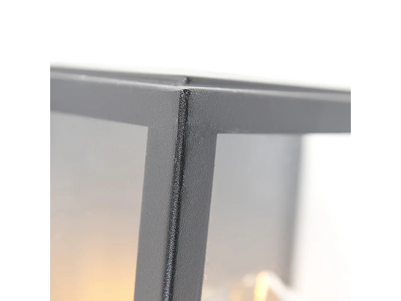 Applique d'extérieur noire avec capteur crépusculaire - Rotterdam