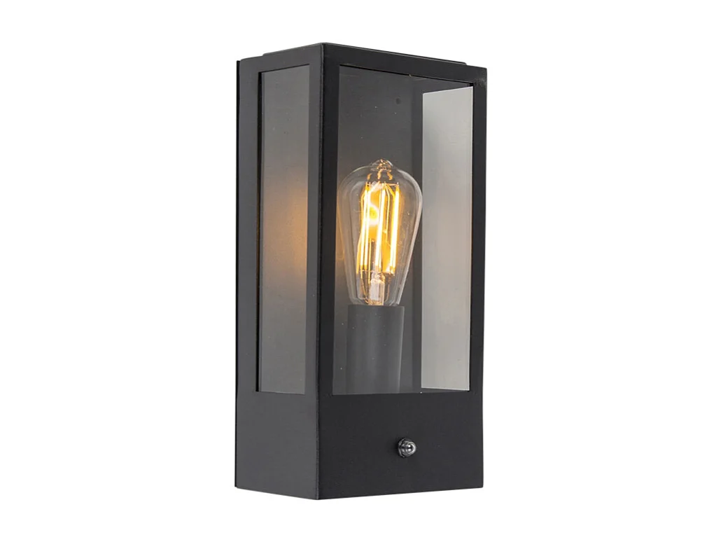 Applique d'extérieur noire avec capteur crépusculaire - Rotterdam