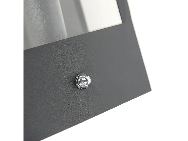 Applique d'extérieur noire avec capteur crépusculaire - Rotterdam