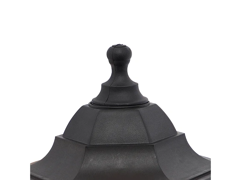 Applique d'extérieur classique noire avec détecteur de mouvement - New Haven