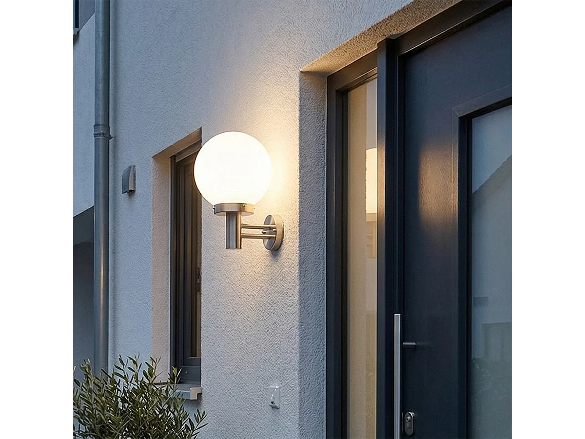 Applique murale d'extérieur moderne en acier inoxydable IP44 - Sfera