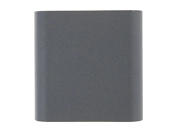 Applique moderne gris foncé avec LED IP54 carré - Evi